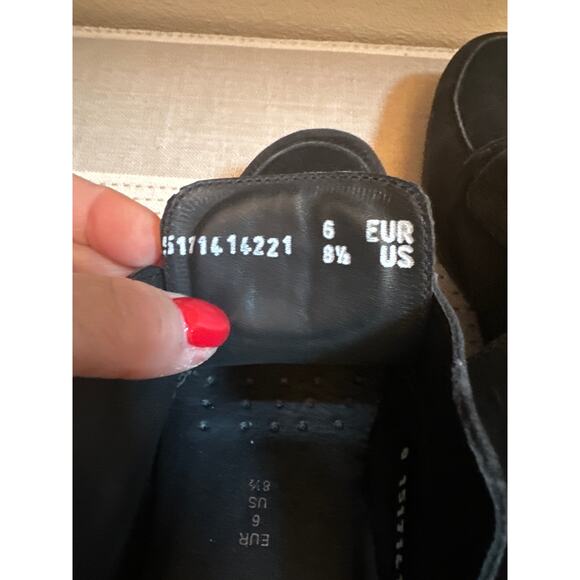 Mephisto Graziella Black Suede Wedge Size 8.5 Air-Jet Comfort - Picture 7 of 8